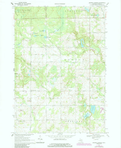 United States Geological Survey Browns Corners, MI (1969, 24000-Scale) digital map
