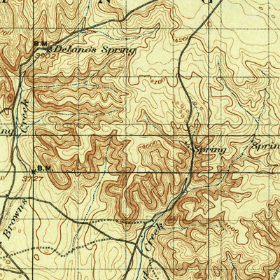 United States Geological Survey Browns Creek, NE (1899, 125000-Scale) digital map