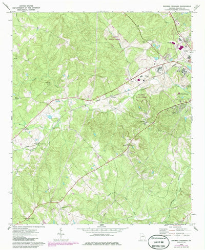 United States Geological Survey Browns Crossing, GA (1972, 24000-Scale) digital map