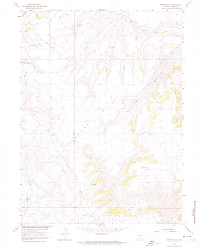 United States Geological Survey Browns Hill, WY (1961, 24000-Scale) digital map
