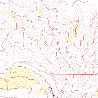 United States Geological Survey Browns Hill, WY (1961, 24000-Scale) digital map
