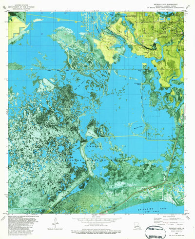 United States Geological Survey Browns Lake, LA (1982, 24000-Scale) digital map