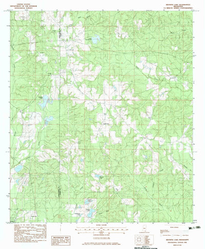 United States Geological Survey Browns Lake, MS (1983, 24000-Scale) digital map