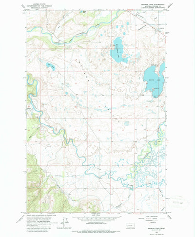 United States Geological Survey Browns Lake, MT (1965, 24000-Scale) digital map