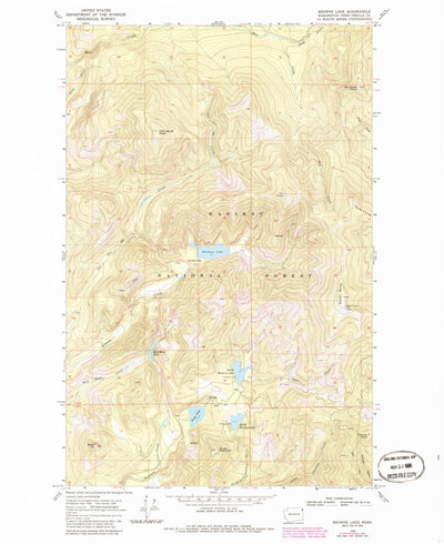 United States Geological Survey Browns Lake, WA (1968, 24000-Scale) digital map