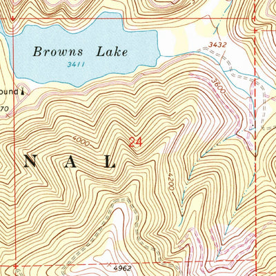 United States Geological Survey Browns Lake, WA (1968, 24000-Scale) digital map