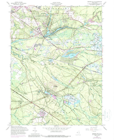 United States Geological Survey Browns Mills, NJ (1957, 24000-Scale) digital map