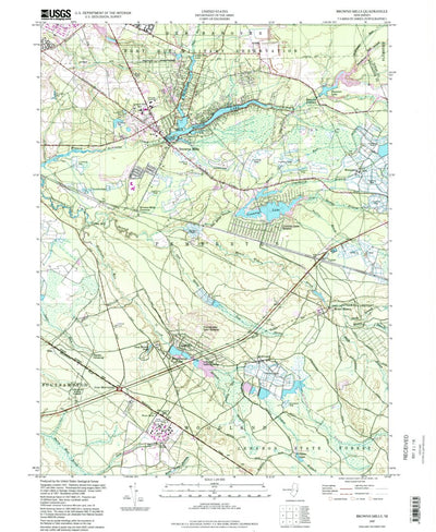 United States Geological Survey Browns Mills, NJ (1997, 24000-Scale) digital map