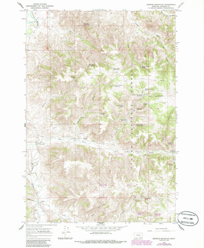 United States Geological Survey Browns Mountain, MT (1966, 24000-Scale) digital map