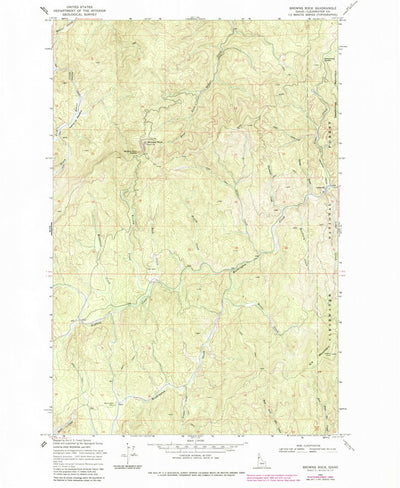 United States Geological Survey Browns Rock, ID (1969, 24000-Scale) digital map