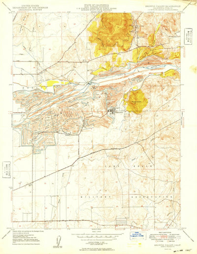 United States Geological Survey Browns Valley, CA (1949, 24000-Scale) digital map