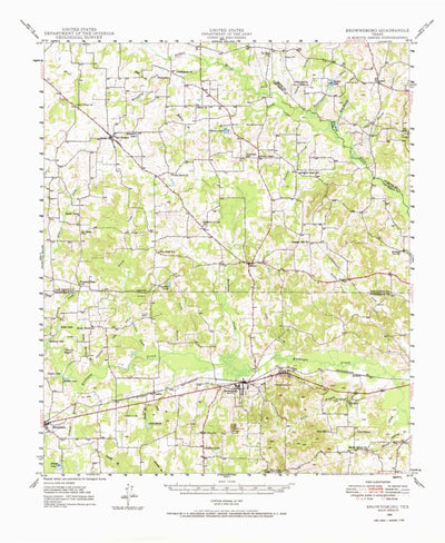 United States Geological Survey Brownsboro, TX (1948, 62500-Scale) digital map