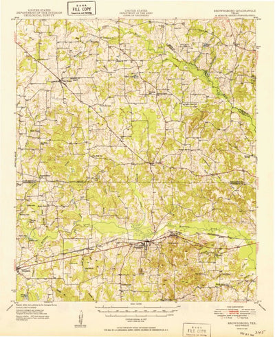 United States Geological Survey Brownsboro, TX (1949, 62500-Scale) digital map