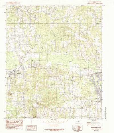 United States Geological Survey Brownsboro, TX (1984, 24000-Scale) digital map