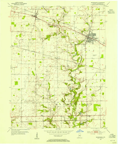 United States Geological Survey Brownsburg, IN (1953, 24000-Scale) digital map
