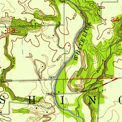 United States Geological Survey Brownsburg, IN (1953, 24000-Scale) digital map