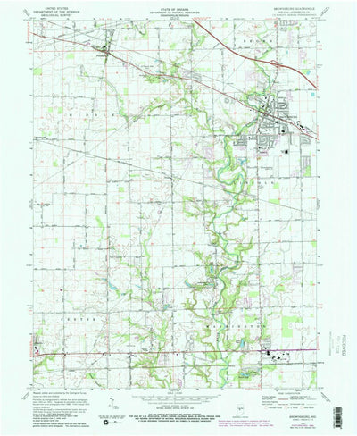United States Geological Survey Brownsburg, IN (1970, 24000-Scale) digital map
