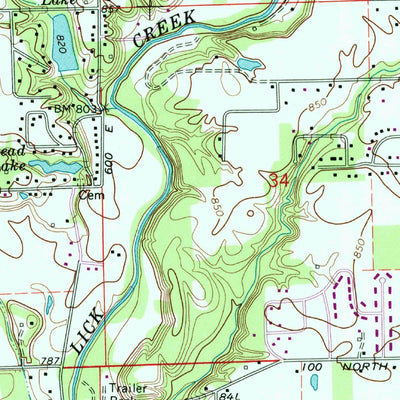 United States Geological Survey Brownsburg, IN (1970, 24000-Scale) digital map
