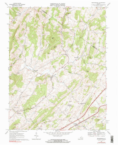 United States Geological Survey Brownsburg, VA (1967, 24000-Scale) digital map