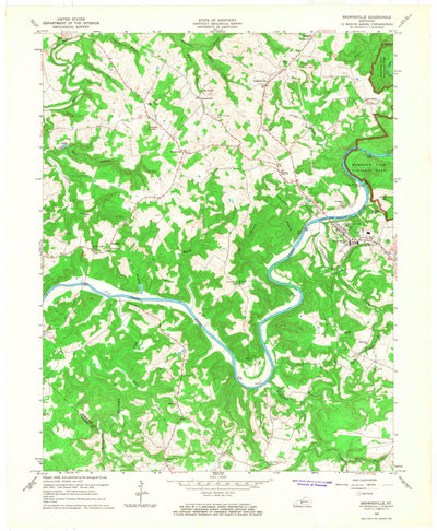 United States Geological Survey Brownsville, KY (1965, 24000-Scale) digital map