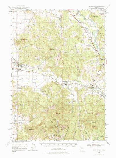 United States Geological Survey Brownsville, OR (1950, 62500-Scale) digital map