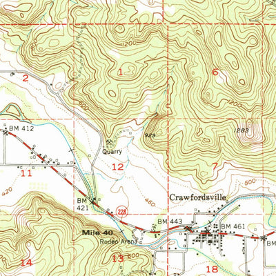 United States Geological Survey Brownsville, OR (1950, 62500-Scale) digital map