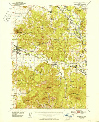 United States Geological Survey Brownsville, OR (1952, 62500-Scale) digital map