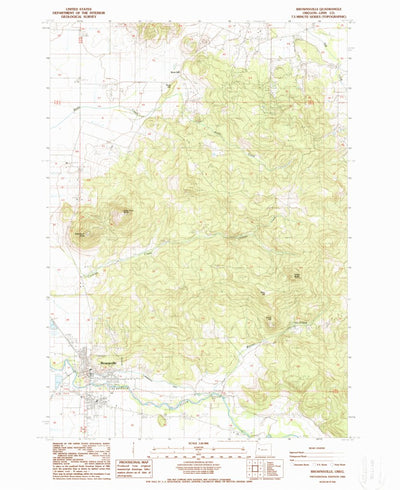United States Geological Survey Brownsville, OR (1988, 24000-Scale) digital map