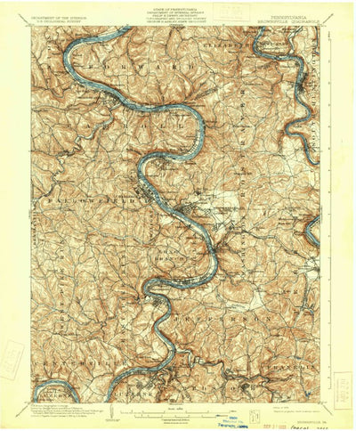United States Geological Survey Brownsville, PA (1933, 62500-Scale) digital map