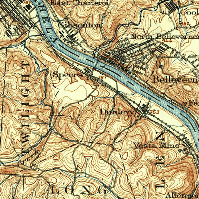 United States Geological Survey Brownsville, PA (1933, 62500-Scale) digital map