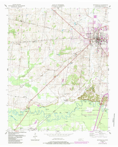 United States Geological Survey Brownsville, TN (1950, 24000-Scale) digital map