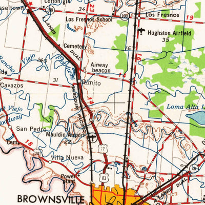 United States Geological Survey Brownsville, TX (1962, 250000-Scale) digital map