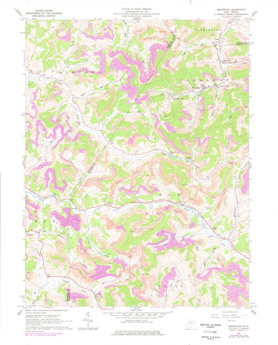 United States Geological Survey Brownton, WV (1961, 24000-Scale) digital map