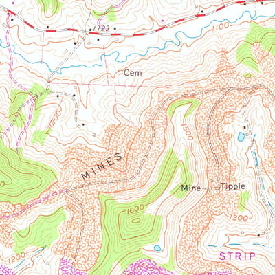 United States Geological Survey Brownton, WV (1961, 24000-Scale) digital map