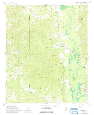 United States Geological Survey Brownville, AL (1967, 24000-Scale) digital map