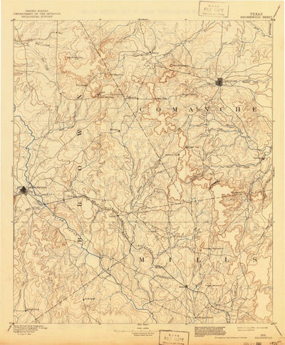 United States Geological Survey Brownwood, TX (1894, 125000-Scale) digital map