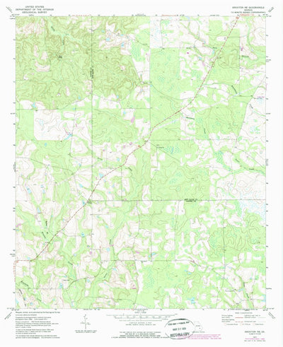 United States Geological Survey Broxton NE, GA (1971, 24000-Scale) digital map