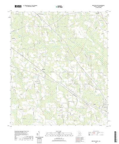 United States Geological Survey Broxton South, GA (2020, 24000-Scale) digital map