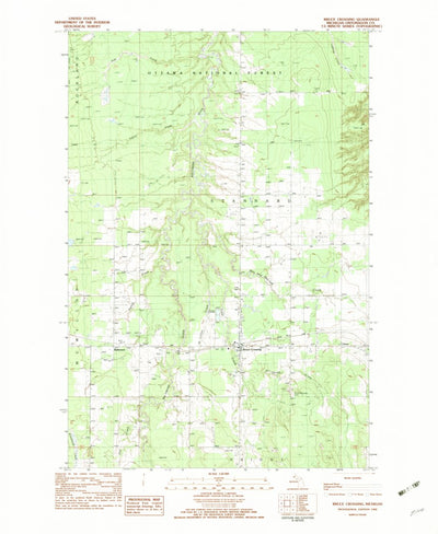United States Geological Survey Bruce Crossing, MI (1982, 24000-Scale) digital map
