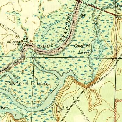 United States Geological Survey Bruce, FL (1945, 31680-Scale) digital map