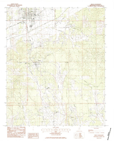 United States Geological Survey Bruce, MS (1983, 24000-Scale) digital map