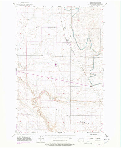 United States Geological Survey Bruce, WA (1954, 24000-Scale) digital map