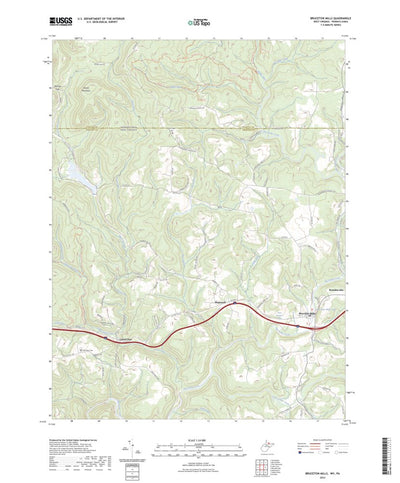 United States Geological Survey Bruceton Mills, WV (2023, 24000-Scale) digital map