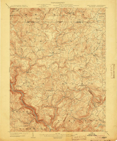 United States Geological Survey Bruceton Mills, WV-PA (1904, 62500-Scale) digital map