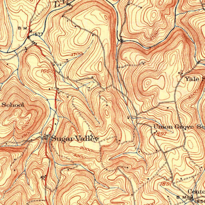 United States Geological Survey Bruceton Mills, WV-PA (1926, 62500-Scale) digital map