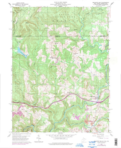 United States Geological Survey Bruceton Mills, WV-PA (1960, 24000-Scale) digital map