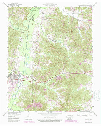 United States Geological Survey Bruceton, TN (1950, 24000-Scale) digital map