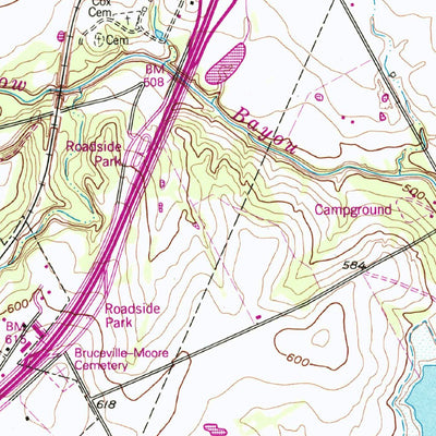 United States Geological Survey Bruceville, TX (1957, 24000-Scale) digital map