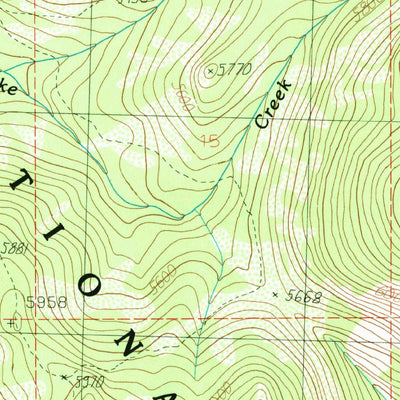 United States Geological Survey Bruin Hill, ID-MT (1985, 24000-Scale) digital map