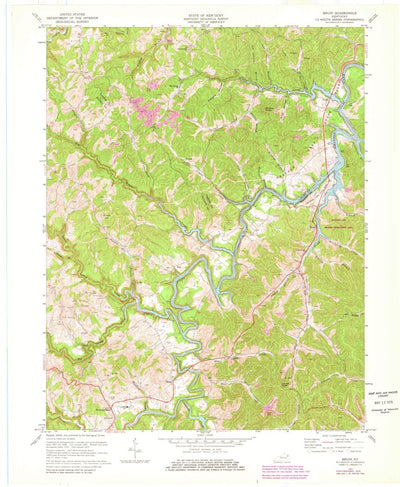 United States Geological Survey Bruin, KY (1971, 24000-Scale) digital map